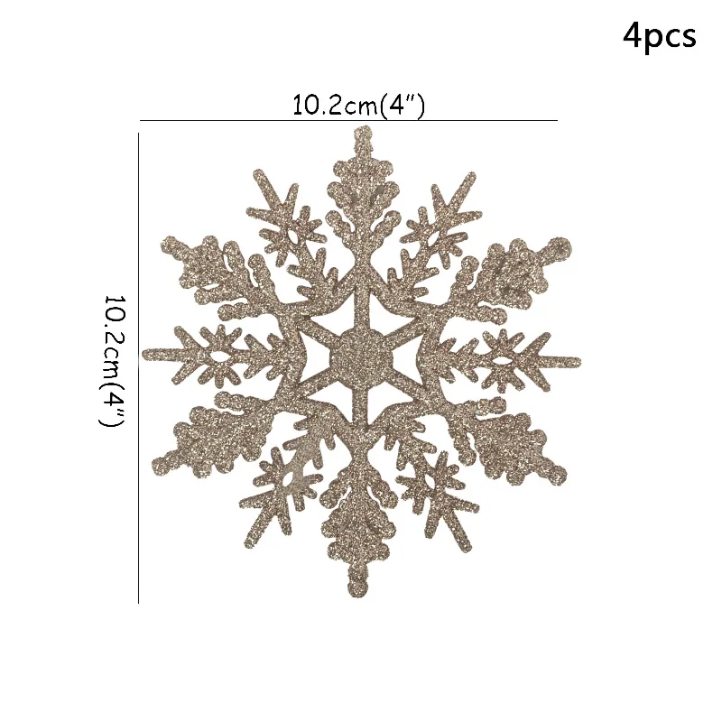 4pcs style C Рождественские вечерние украшения, рождественские снежинки, 3D полые Снежинка из бумаги, гирлянды, зимние белые рождественские украшения - Цвет: 4pcs style C