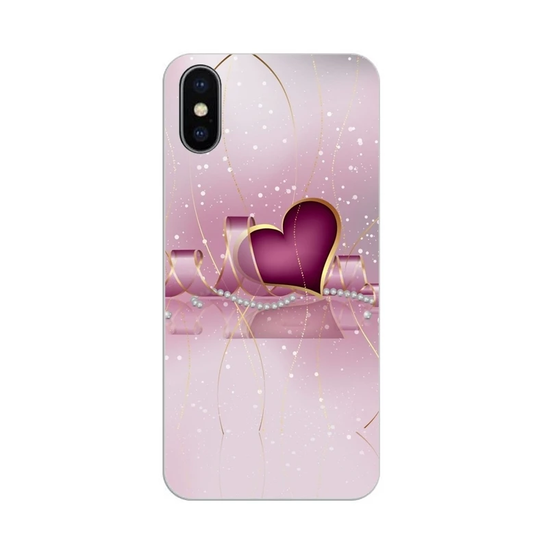 Цвет синий красный сердце любовь мягкий чехол для телефона силиконовый TPU