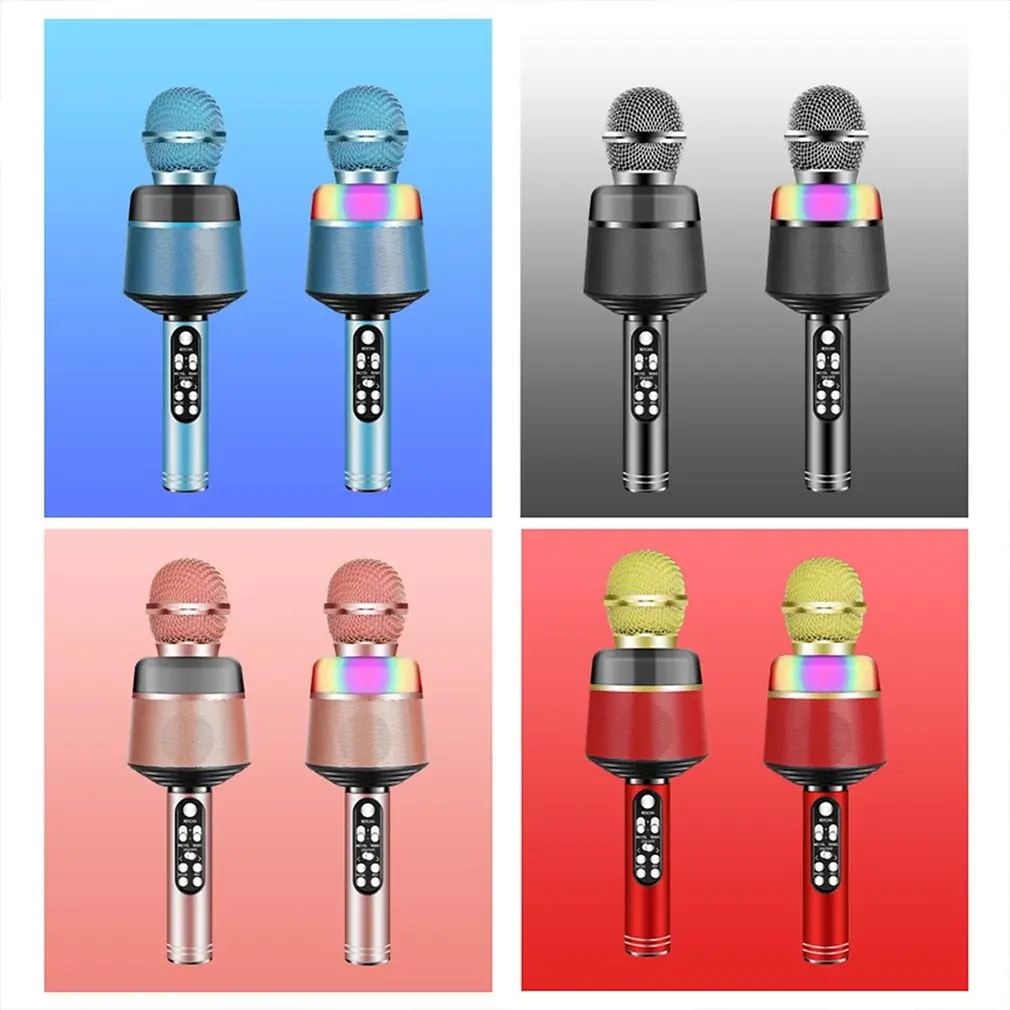 Беспроводной микрофон ручной для караоке USB миниатюрный домашний музыки
