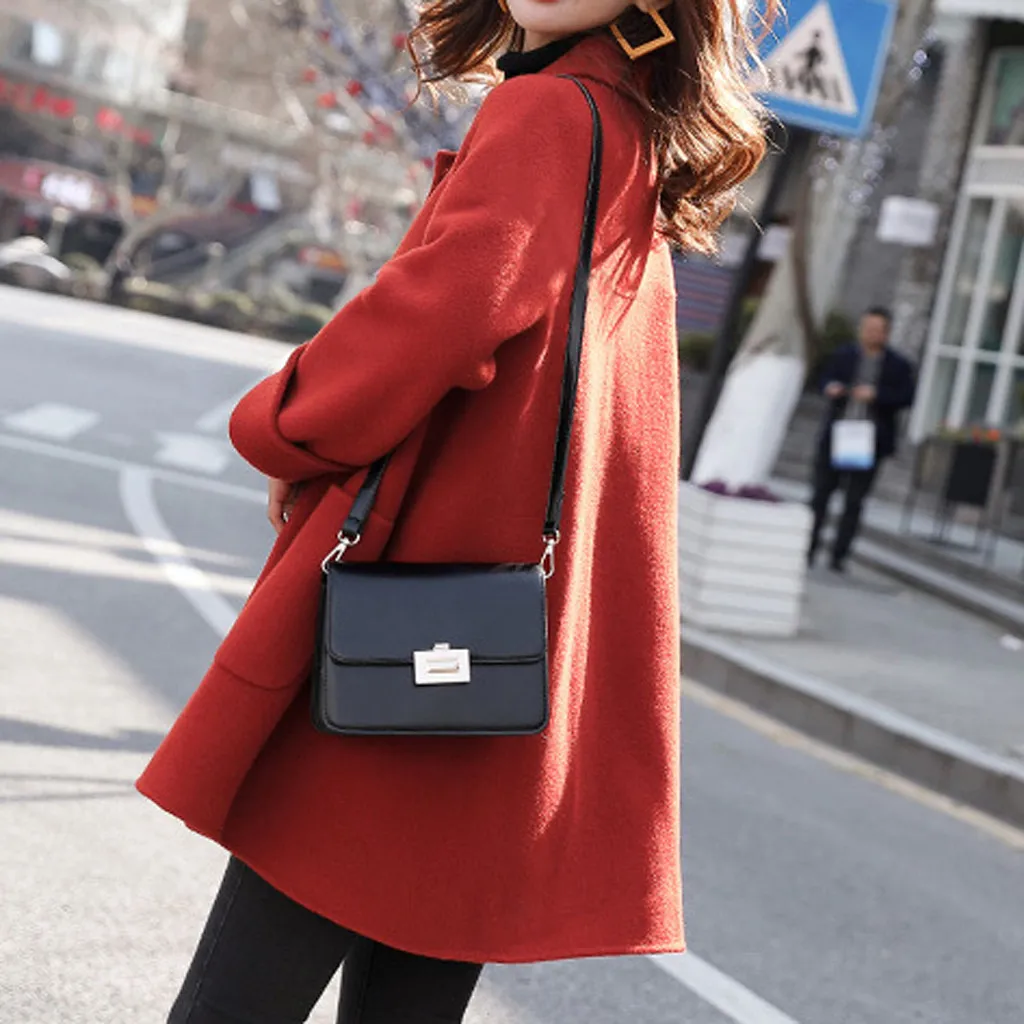 Модное женское длинное шерстяное пальто SAGACE большого размера элегантные