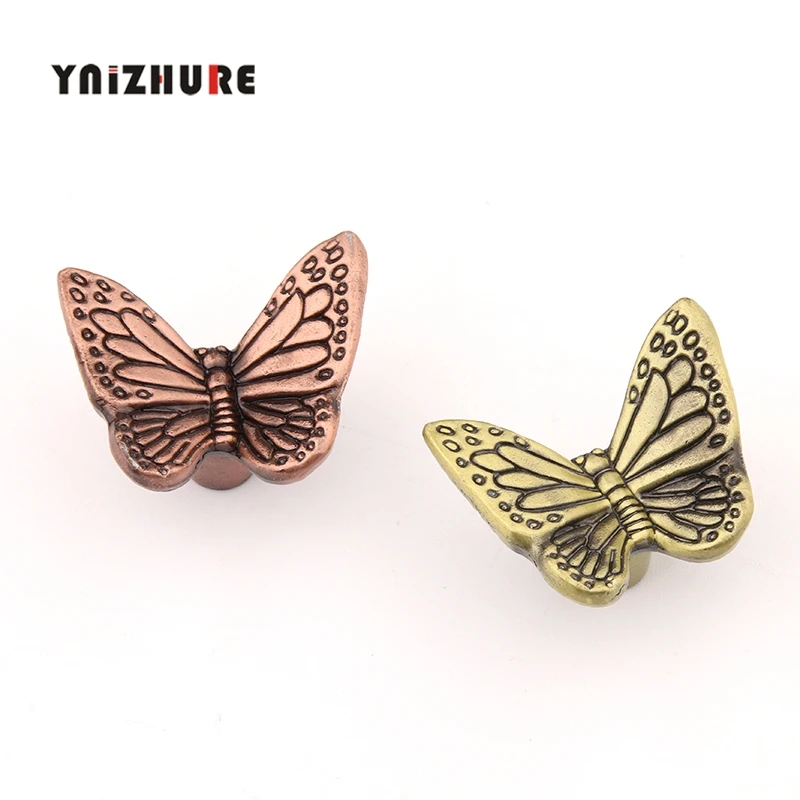36*31 мм старинная бабочка бронзовая Мебельная ручка ручки для ящиков Кухонный