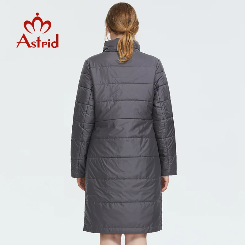 Астрид зимняя куртка женские новые длинное пальто Женщины Slim fit сплошной Разноцветные куртки теплые ветрозащитные высокое качество темперамент coatAM1960