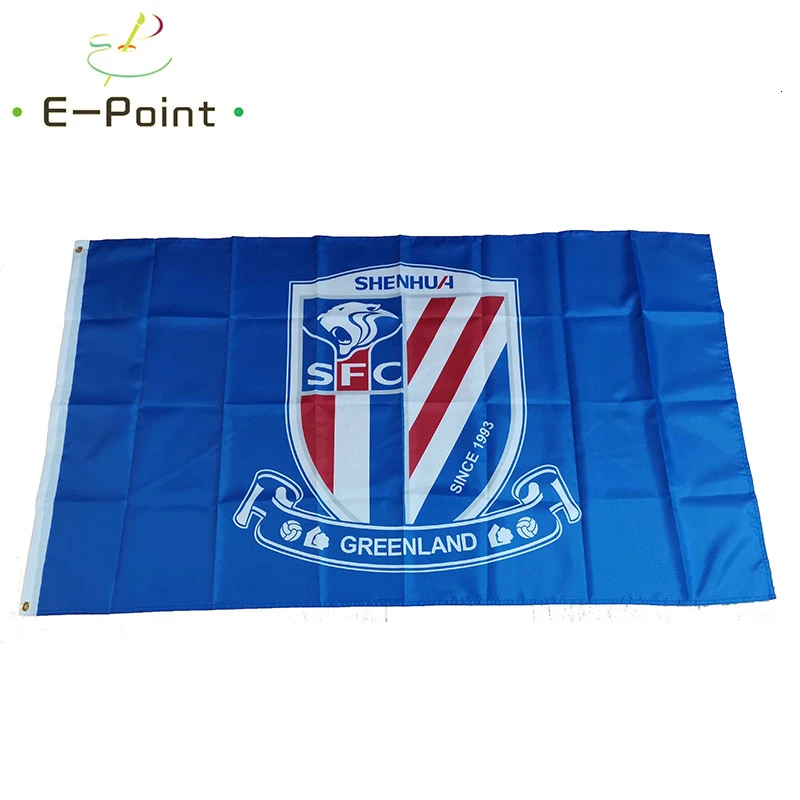 

Китайский флаг CSL, Шанхай, Гренландия, Shenhua FC, размер 3 фута * 5 футов (90*150 см), рождественские украшения для дома, флаг, баннер, подарки