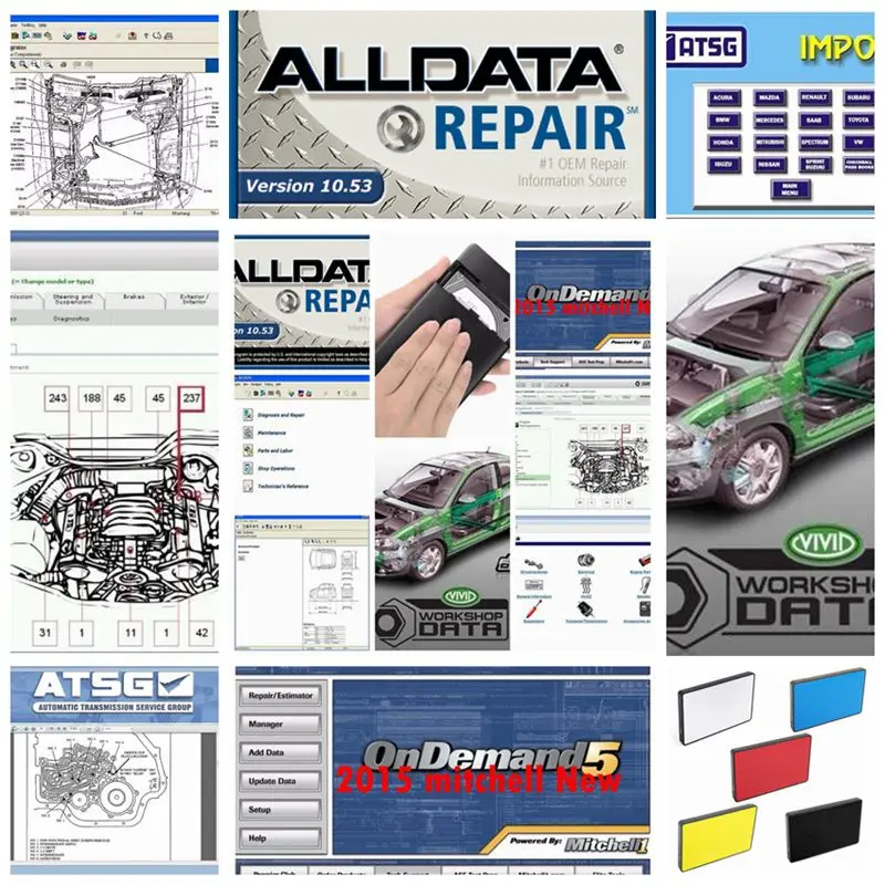 2020 все данные автосервис программного обеспечения Alldata 10 53 + mit/chell od5 программное