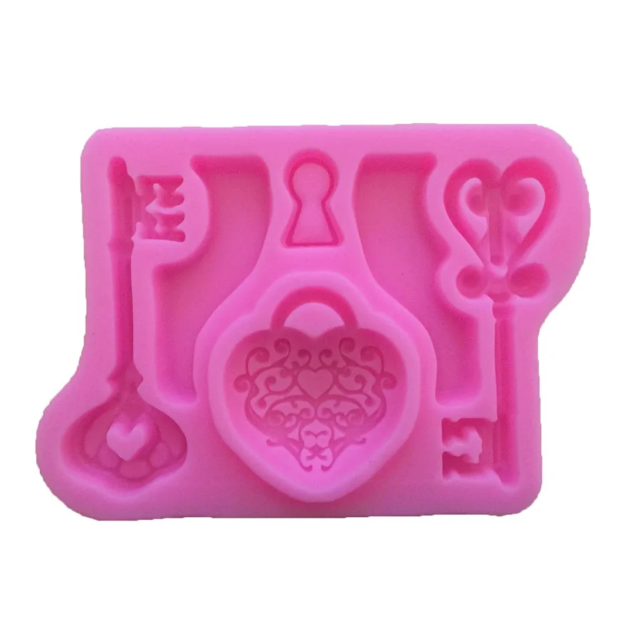 3D Любовь форма ключа помадка силиконовая для фонданов шоколада формы торта