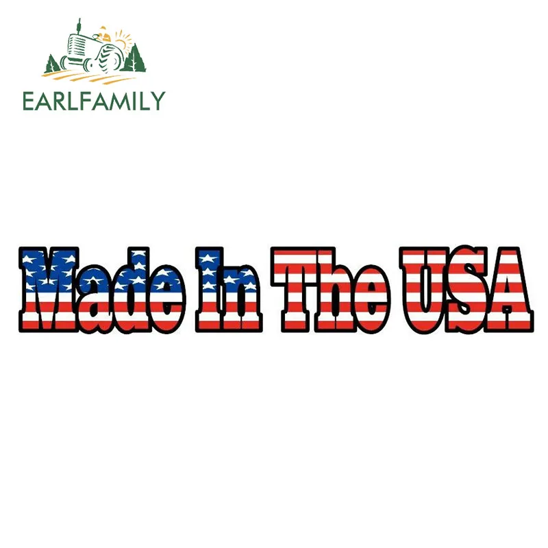 

EARLFAMILY 15 см x 2,7 см автомобильные наклейки, сделанные в США, искусственные автомобильные окна, американский флаг, бампер JDM, водонепроницаемый ...