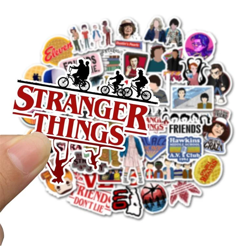 Мультяшная американская драма наклейка очень странные дела водонепроницаемая