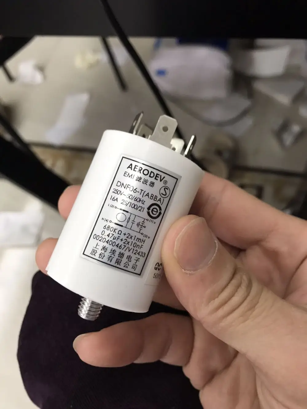 

Запасной фотофильтр F4338-2/0024000247, цилиндрический фильтр, защита от помех, подавитель, конденсатор, запчасти для стиральных машин Media Haier