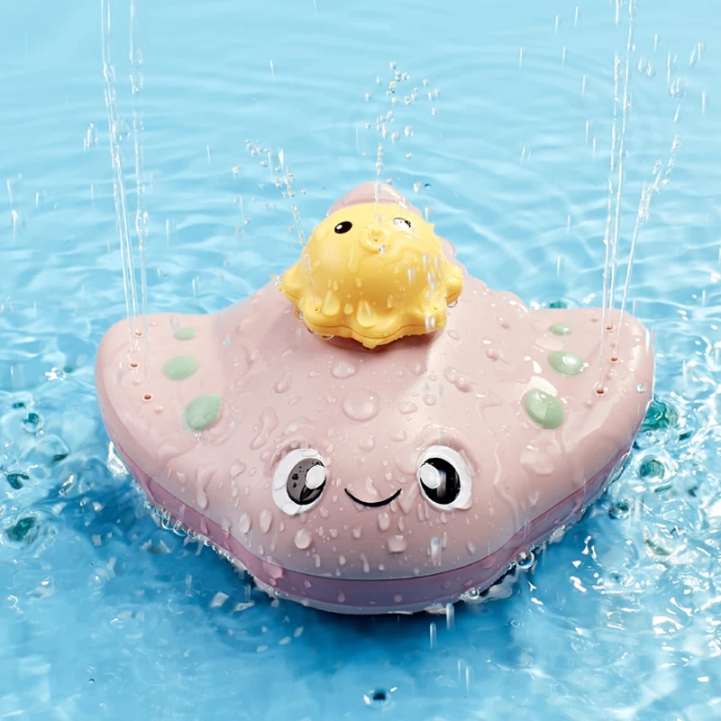 

Baby Electric Bathing Toys Children Cartoon Animal Manta Ray Sprinkler Floating Water Spray For Infant Bath Shower Play Toys
