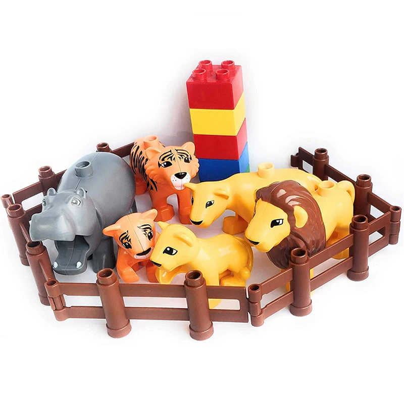 

Toys Animals World Big Building Blocks Whale Monkey Elephant Compatibel with Brand Bricks Toys for Children Kids Party Gifts