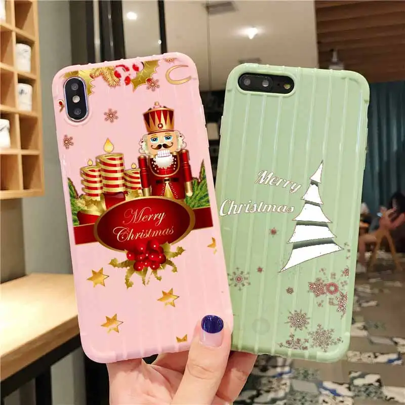 Счастливого Рождества чемодан на колесиках текстура чехол для телефона IPhone 11 Pro