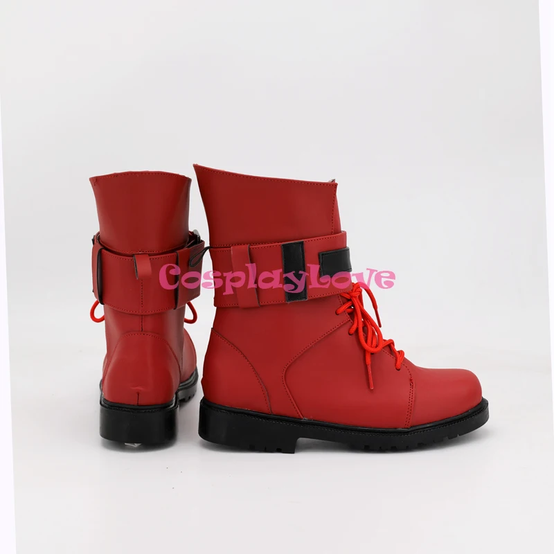 Кожаная обувь для косплея персонализированной финальной фантазии VII Tifa Lockhart Red