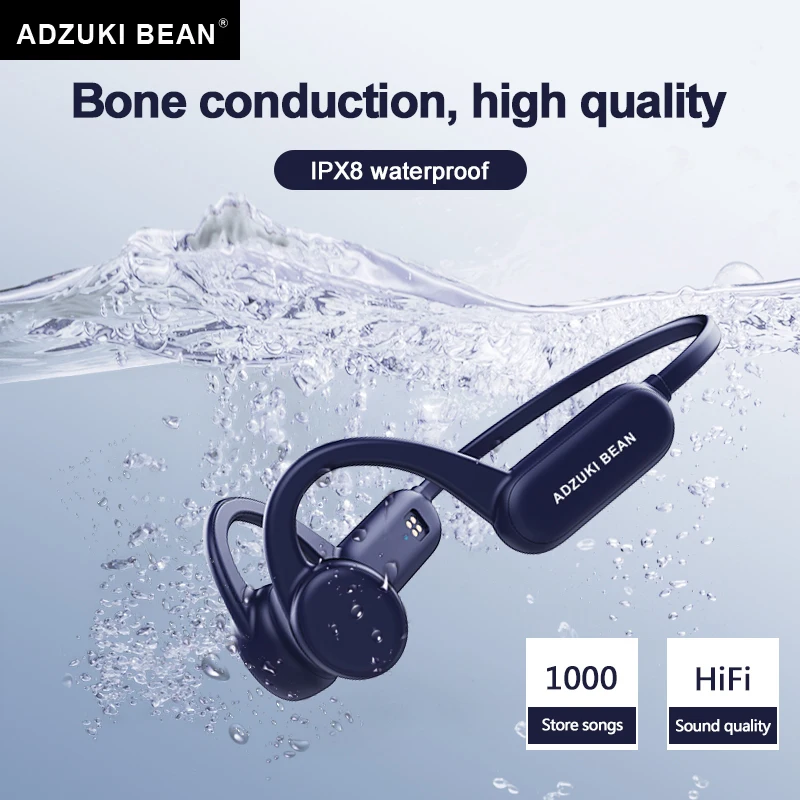 Bluetooth-наушники Adzuki bean водостойкие IPX8 8 Гб | Электроника