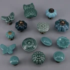 Цельные керамические дверные ручки в сельском стиле, кухонный шкаф, ящик, шкаф, мебельная фурнитура, ручка и ручка