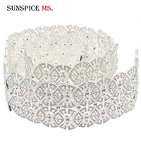 sunspice ms big size full rhinestone women belt morocco gold silver color caftan waist chain ethnic wedding jewelry wholesale