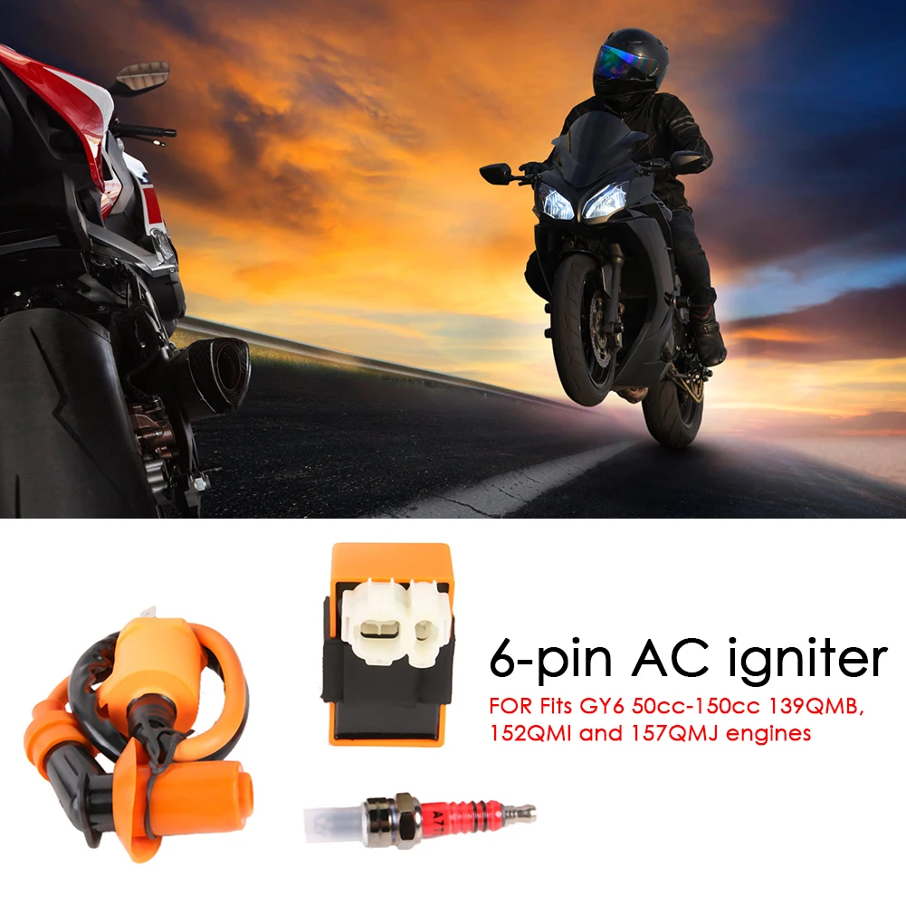 Характеристики CDI + катушка зажигания Свеча A7TC для GY6 150cc 125cc 50cc 139QMB 152QMI 157QMJ