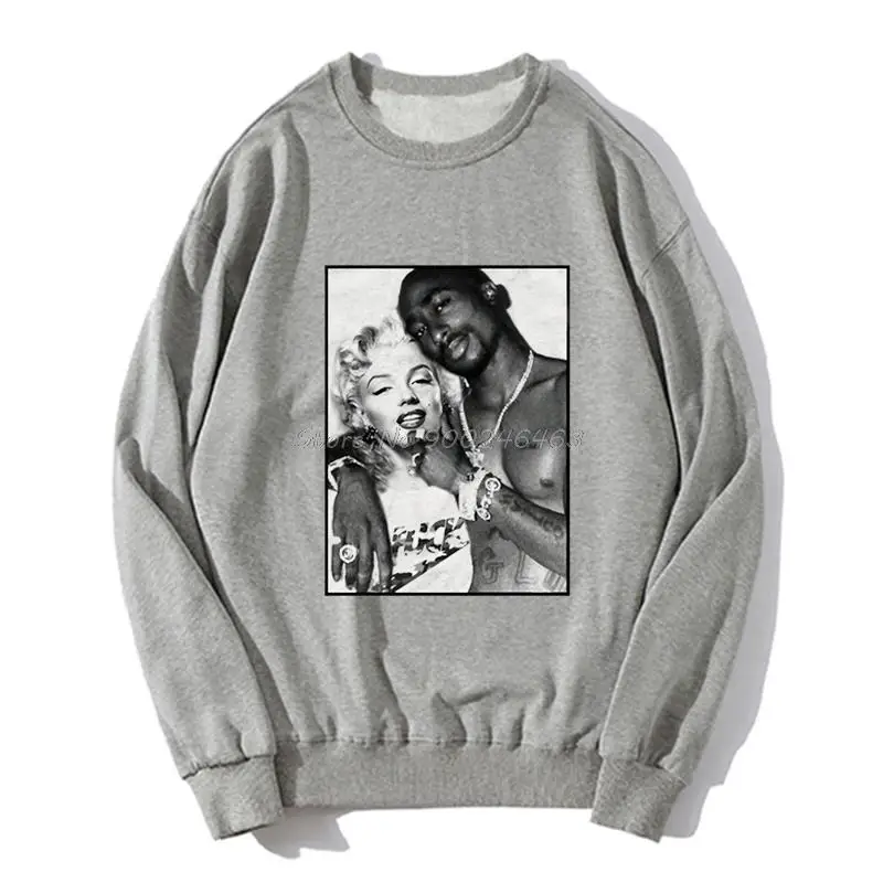 Мужская толстовка с капюшоном Marilyn Monroe 2Pac Тупак Шакур свитшот уличная одежда в