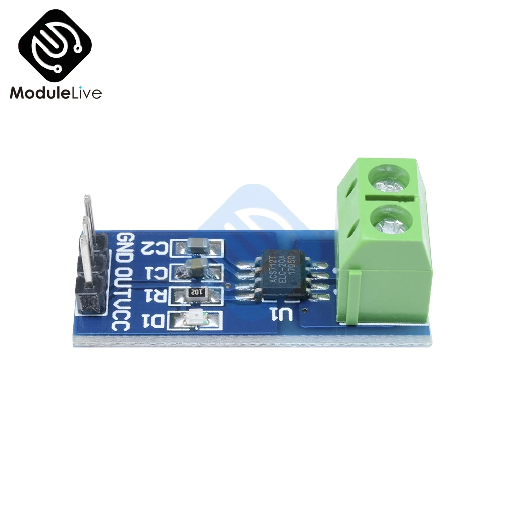 Модуль датчика тока Холла ACS712 модель 20A для Arduino|Датчики давления| |