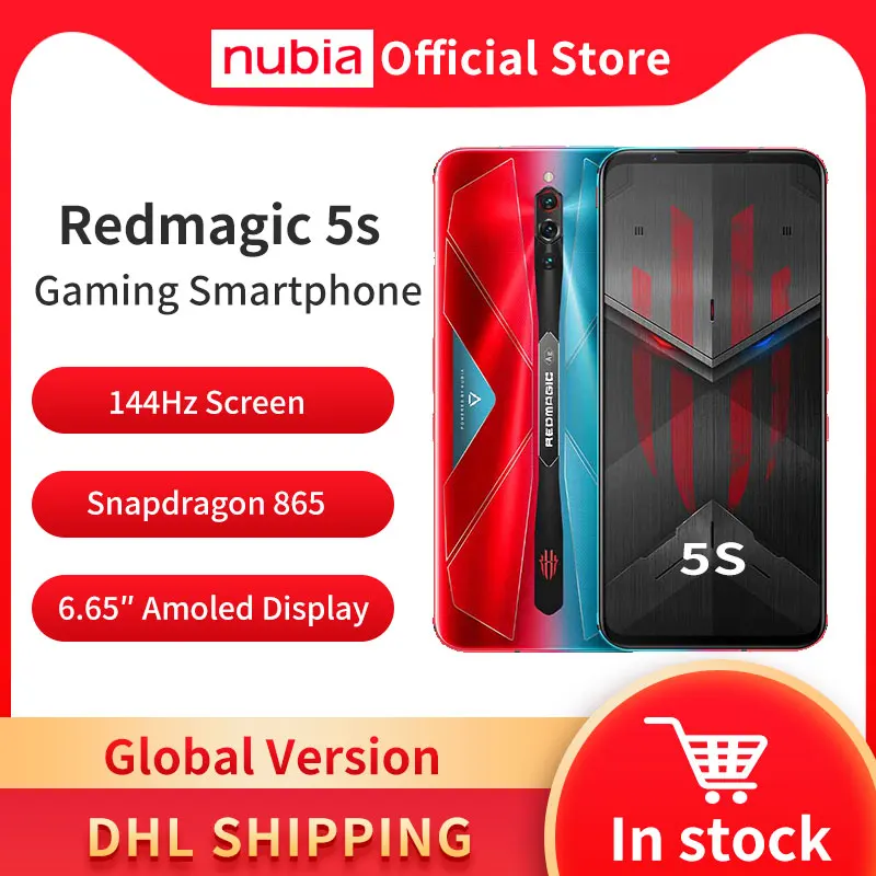 DHL Бесплатная глобальная версия Nubia рамка RedMagic 5S игровой смартфон Redmagic мобильный