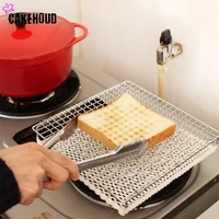 cakehoud japanese style ceramic grill seafood steak bread toast iron chrome plated grill net direct fire gas stove grill