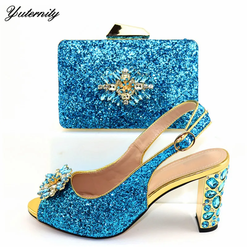 Итальянский дизайн модные туфли-лодочки и сумочка в комплекте летние женские