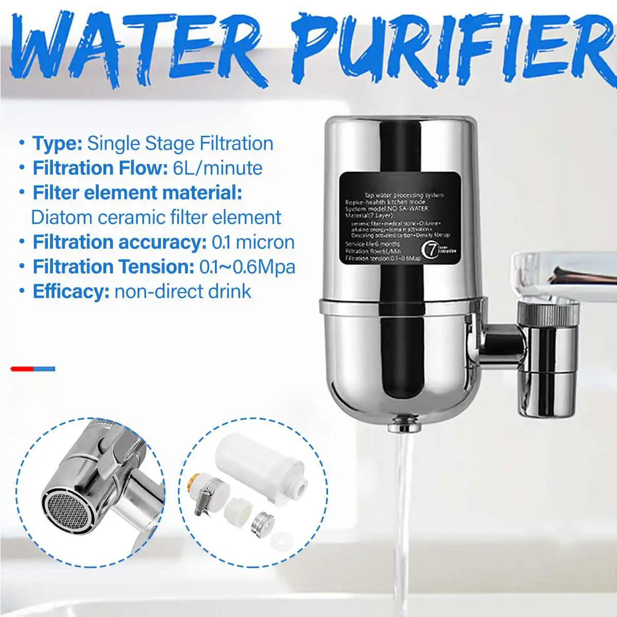 

Water Purifier Remove Water Contaminants Water Ionizer Household Water Filter Purifier Purification For Kitchen Water