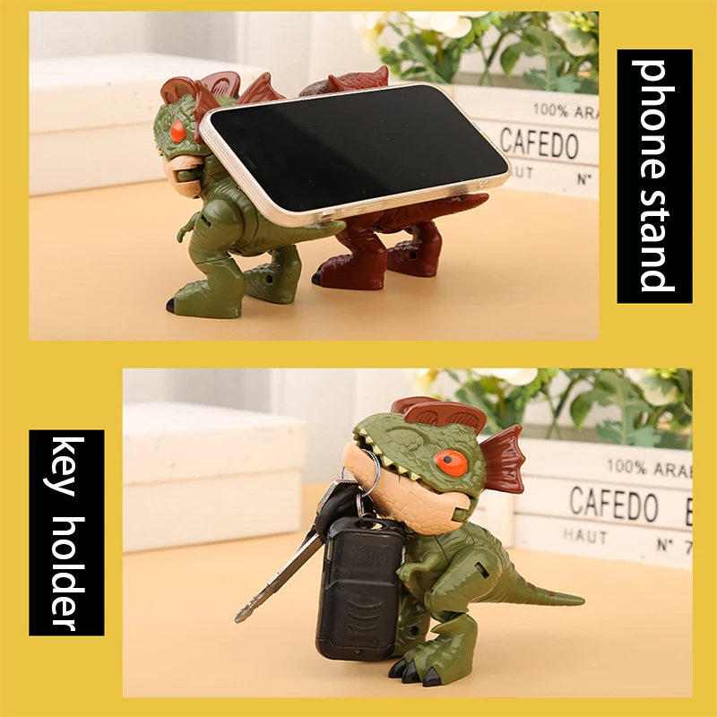 

8284 Rebor Dinosaur Figures Small Mini Plastic High Simulation Wild Animal Models 4 Pcs in 1 set Glasses Holder&Penholder