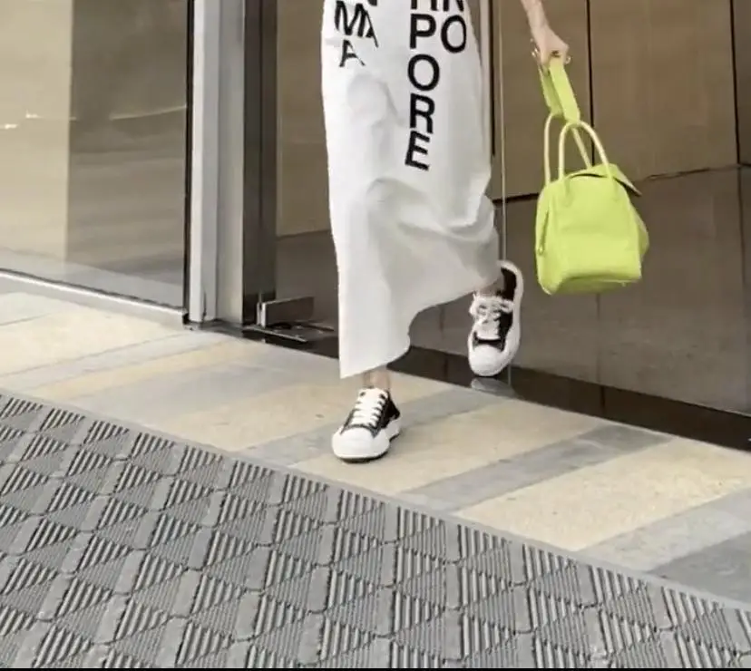 

Long Dress Fashion Female Summer Letter Temperament Skirt White All-Matched and Comfortable BMF88