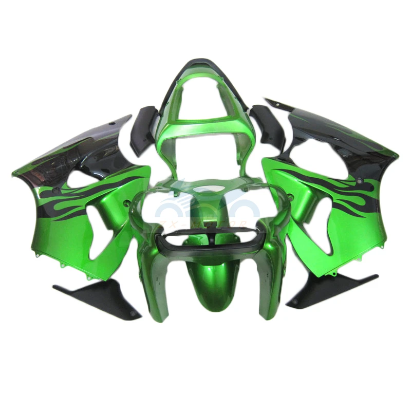 

Комплект обтекателей для мотоцикла Kawasaki ZX6R 2000 2001 2002, черно-зеленый обтекатель для мотоцикла zx6r 00 01 02 GH05