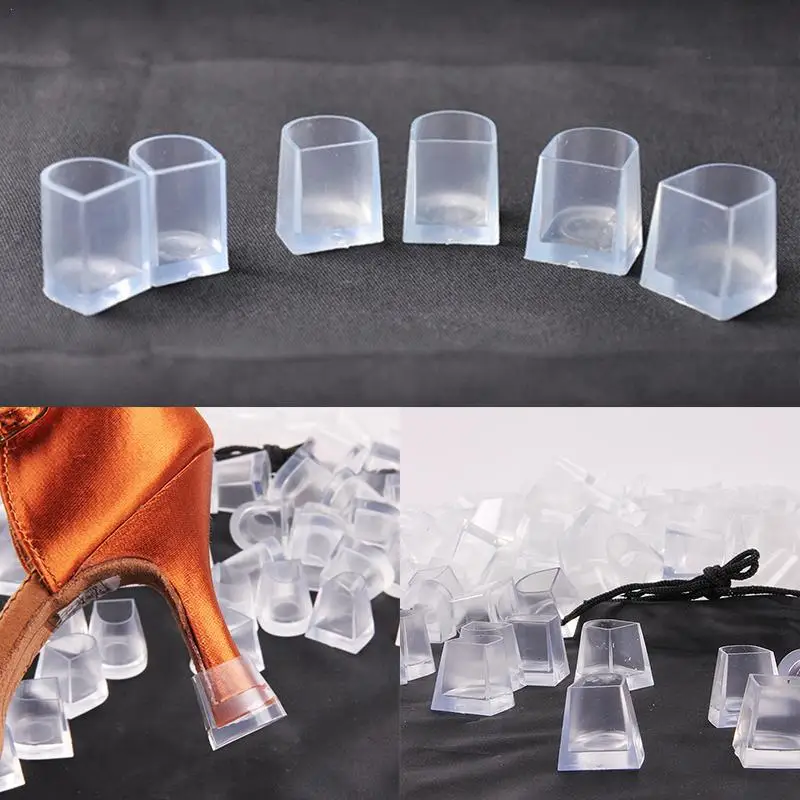 1 pair High Heel Covers Anti Slip Latin Stiletto Dancing Heel Stoppers High Covers Care Shoe Silicone Kit Protectores B2T1