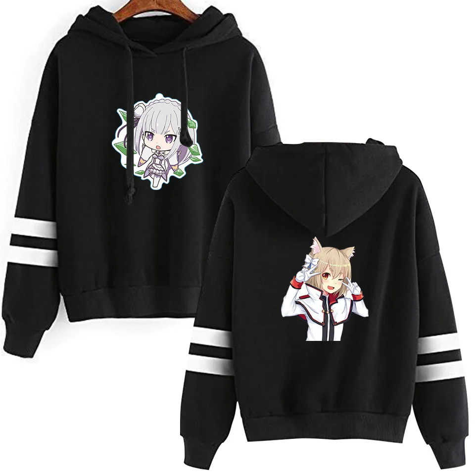 

Anime new Re:Life In A Different World From Zero Cosplay Costume Rem and Ram printed Funny Hoodie Men Women Hood Sweatshirt
