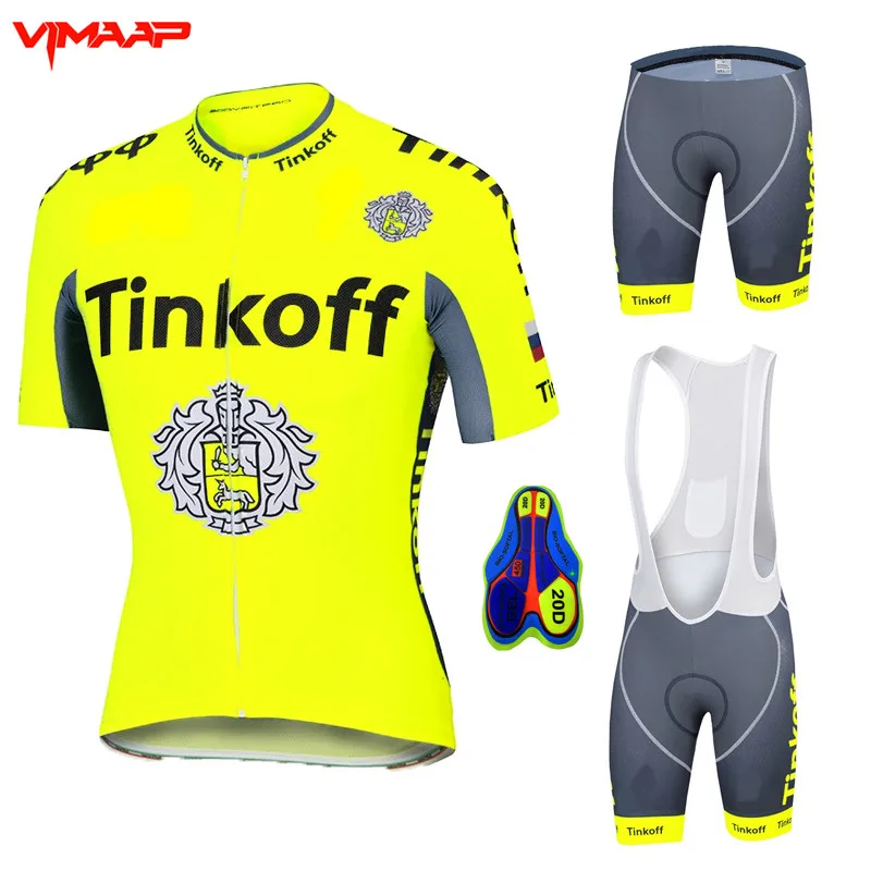 Комплекты для велоспорта Tinkoff велосипедная форма летний комплект шоссейные