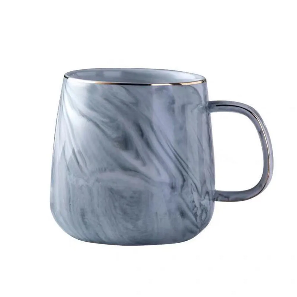 Роскошная керамическая кружка с мраморным узором позолоченные кофейные кружки