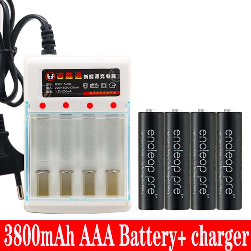 Figh качество 1 2 V 3800mAh NI MH AA предварительно Заряженная NI-MH аккумуляторная батарея aa