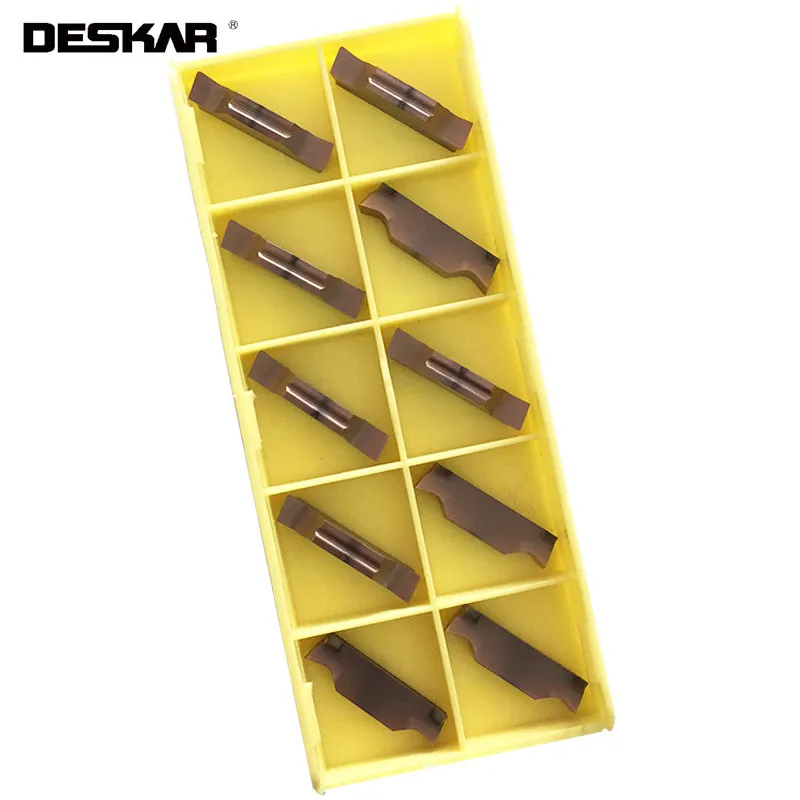 

10 шт. DESKAR MGGN150 MGGN200 MGGN250 MGGN300 MGGN400 MGGN500 R L LF6018 ЧПУ карбидная вставка для прорезания канавок для нержавеющей стали