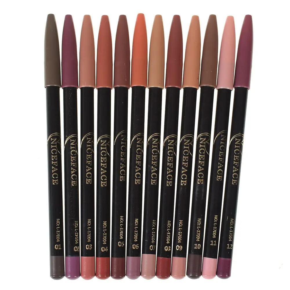 Новый 12 Цветов бренд карандаши для губ матовый карандаш Водонепроницаемый