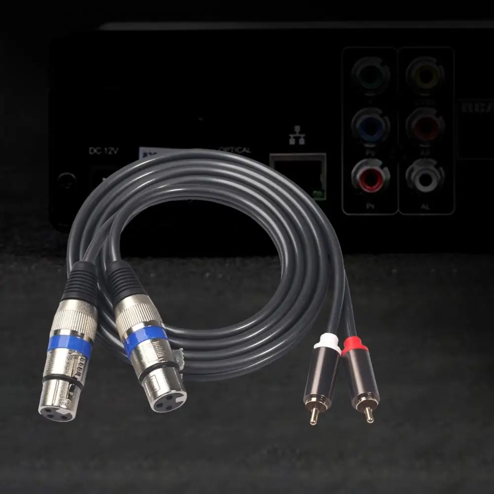 Профессиональный 1 5 м двойной RCA штекер-двойной XLR Женский аудио кабель адаптер