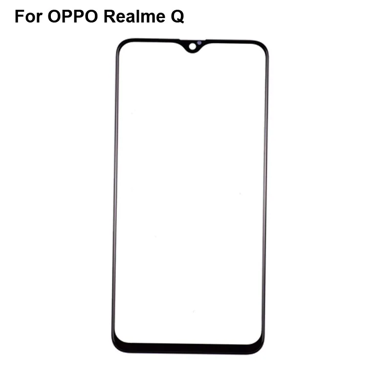 Для OPPO Realme Q переднее внешнее стекло объектива Ремонт сенсорного экрана внешнее стекло без гибкого кабеля для OPPO RealmeQ RMX1971