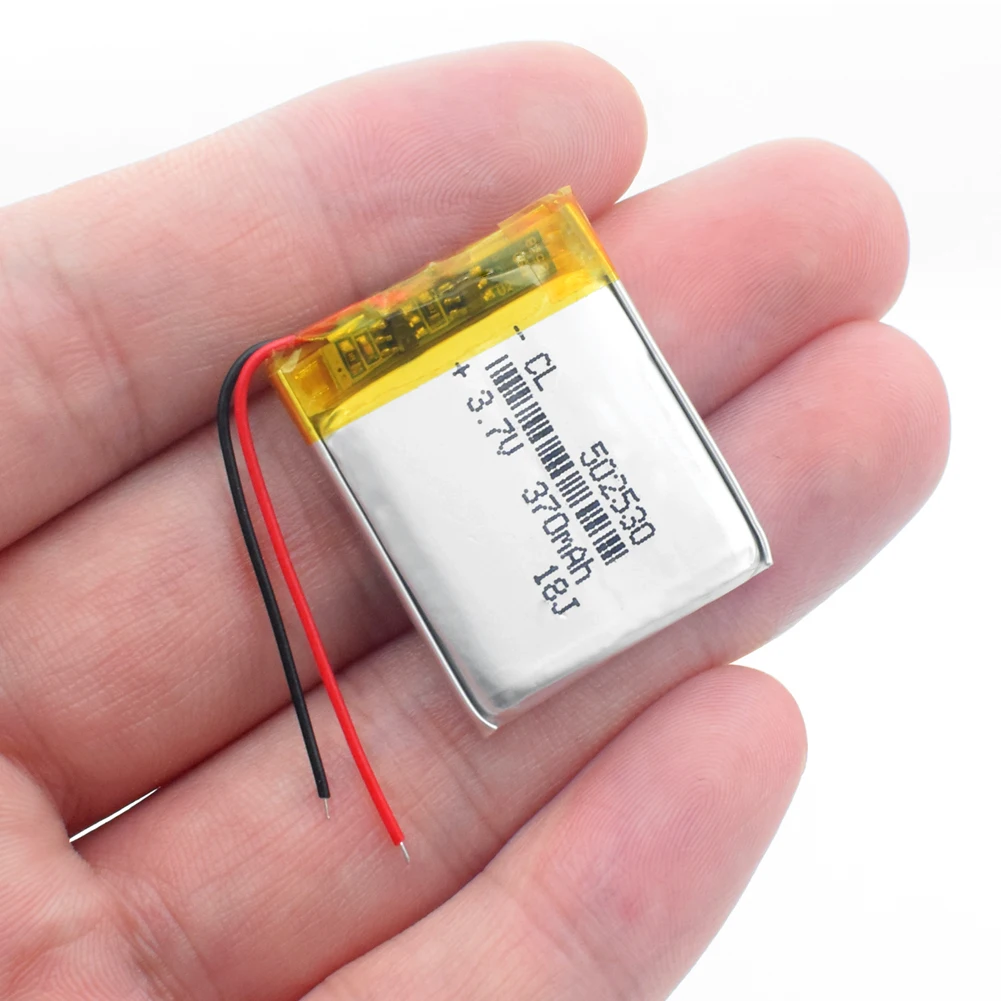 

Li-Po Battery 3.7V 370mAh 502530 Lithium Polymer Rechargeable Battery For PSP Smart Watch LED Lamps Bluetooth Speakers