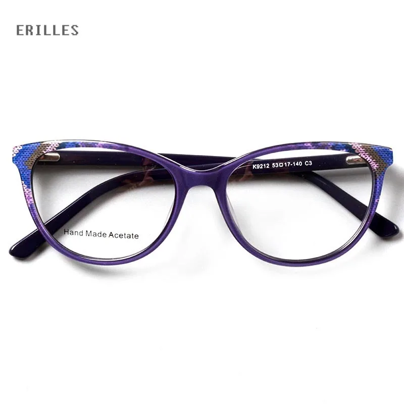 

Women Plate Glasses Frame Fashion Cat Eye Eyewear Optics Frames Woman Prescription Glasses Frames Optical Eyeglasses Clear Lens