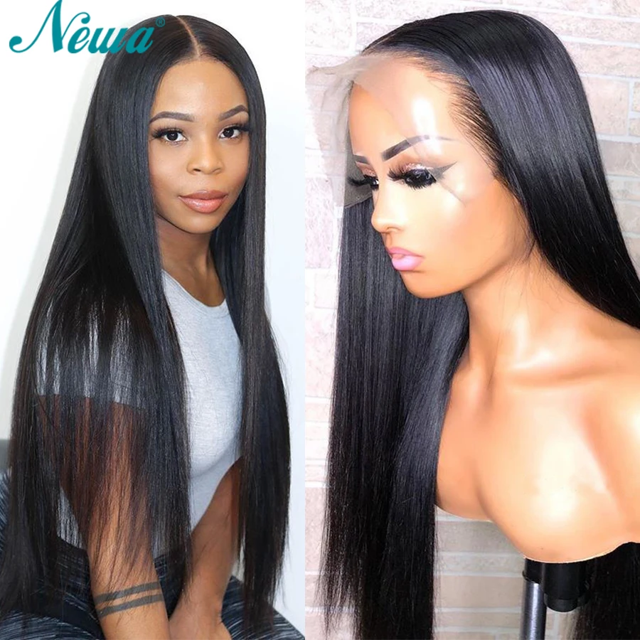 Парик Newa Hair 13x6 из человеческих волос на сетке спереди для женщин предварительно