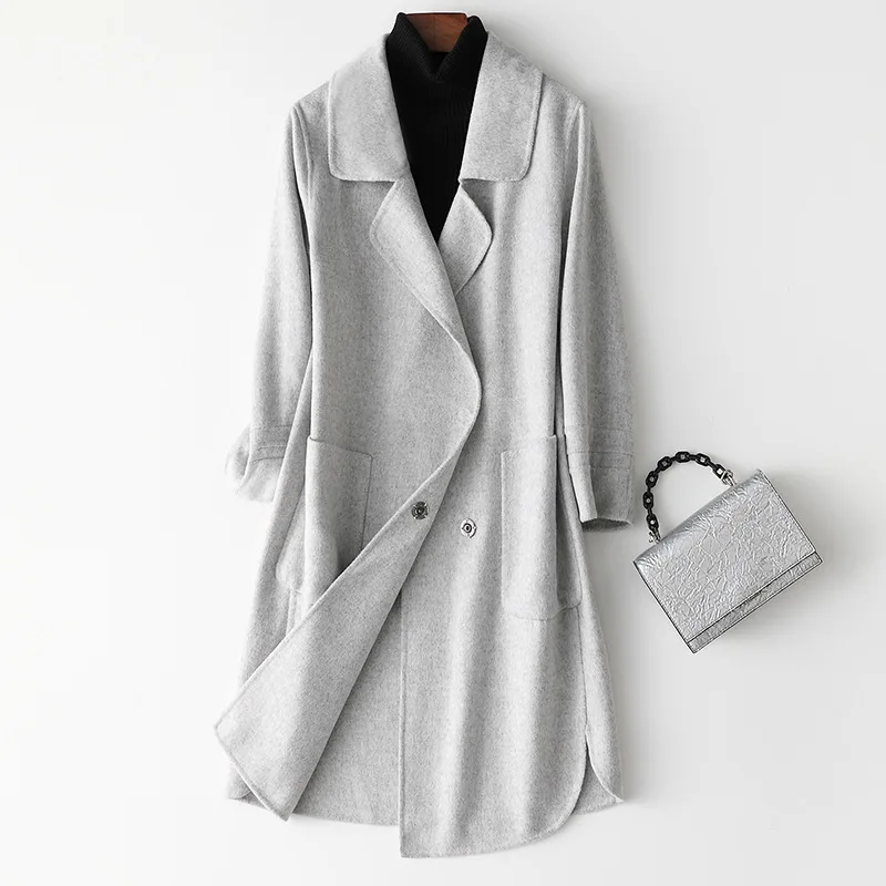 

Super Cost-effective High-end Double-sided Cashmere Coat Female Long Section Of The Knee Coat