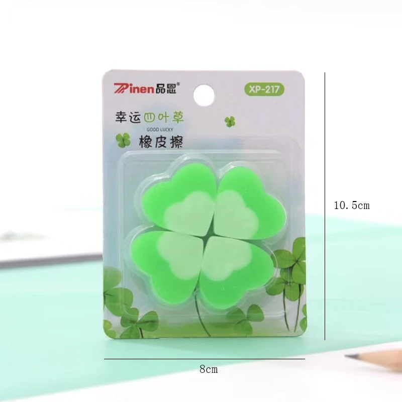 4 шт./лот Lucky Clover резиновый ластик креативные кавайные канцелярские школьные