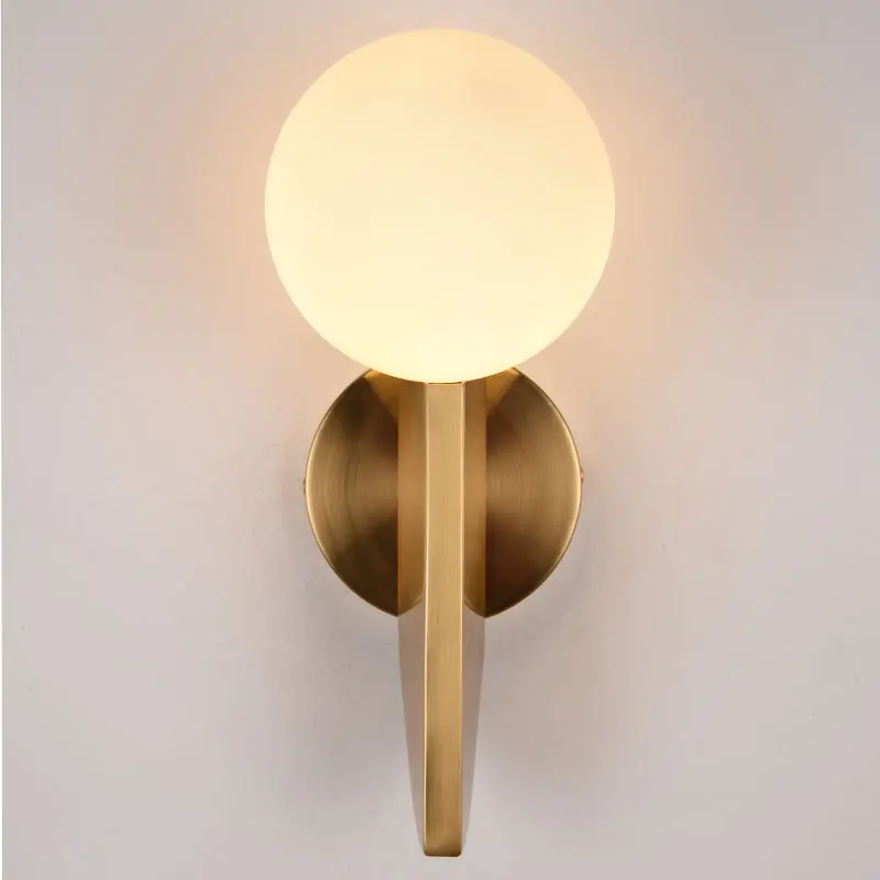 

Wall Sconces Glass Ball Wall Lamp Nordic Gold Wall Lights for Home Decor Modern Led Mirror Light Bathroom Bedroom Luminaire