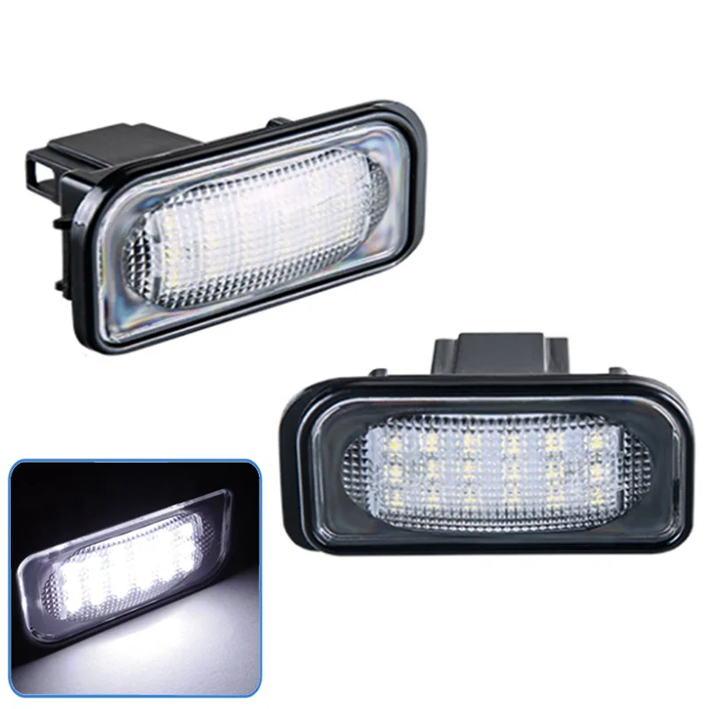 2Pcs For Mercedes benz Class C CLK W203 C209 W209 LED License Plate Light car number plate lamp auto light assemby Error Free