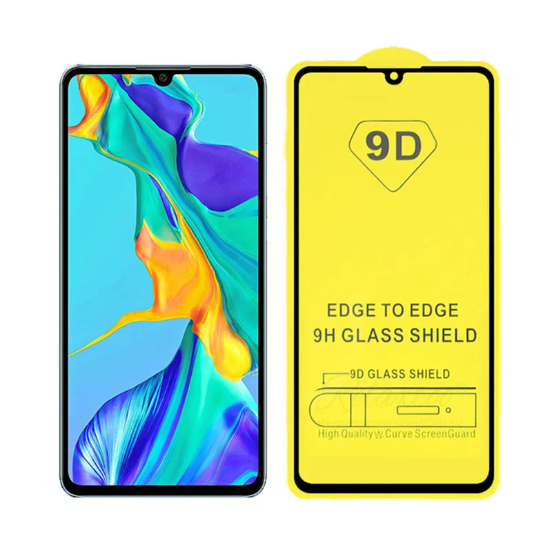 Black 9D закаленное стекло для huawei P30 lite светильник защита экрана на huawey huavei p 30 lite P30lite защитная пленка Полное стекло - Цвет: Black