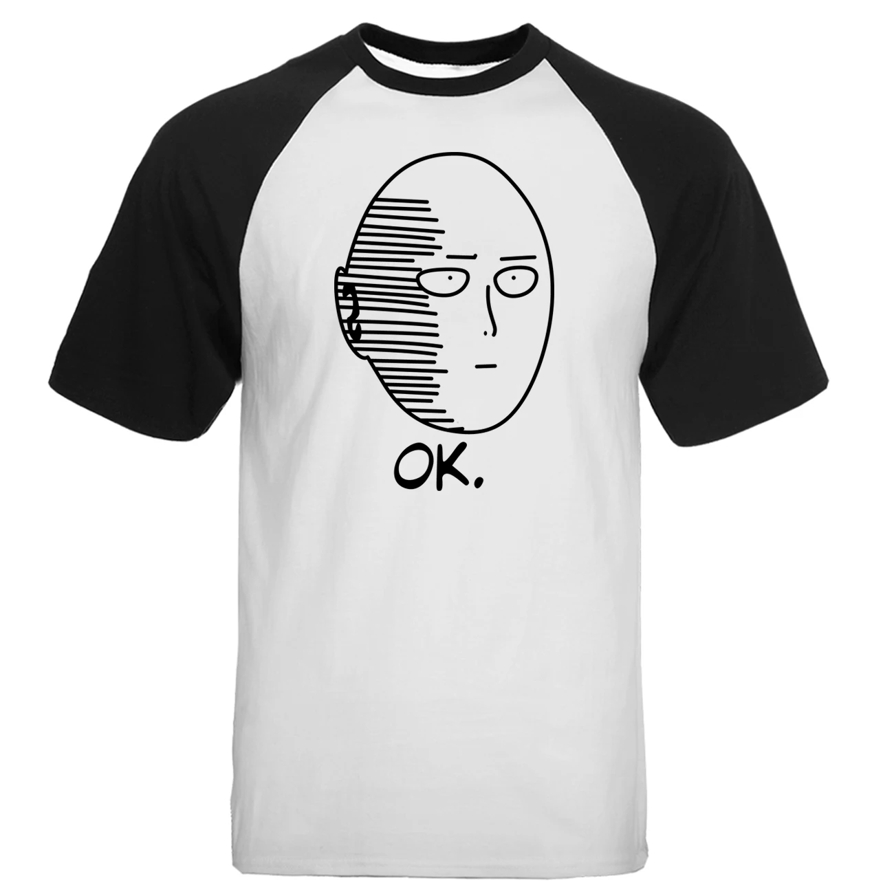 One Punch Man Футболка для мужчин ок с рукавами реглан костюмированной вечеринки по