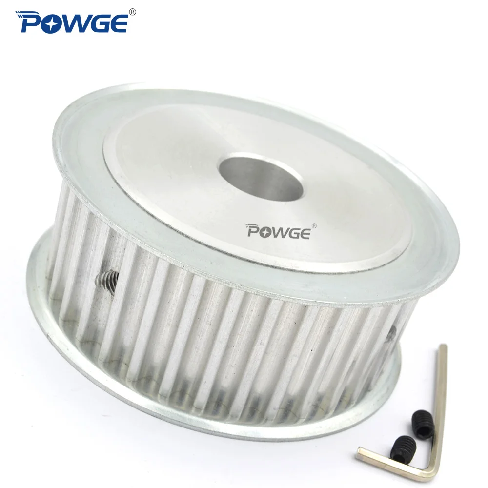 Синхронный шкив с 36 зубцами POWGE Arc HTD круглым отверстием 8-28 мм для ремня шириной