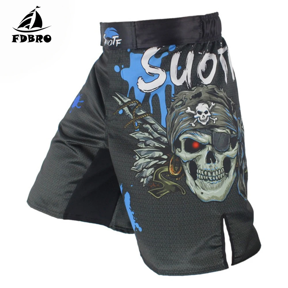 Боксерские штаны FDBRO Для MMA фитнеса мужские шорты для борьбы дешевые кикбоксинга