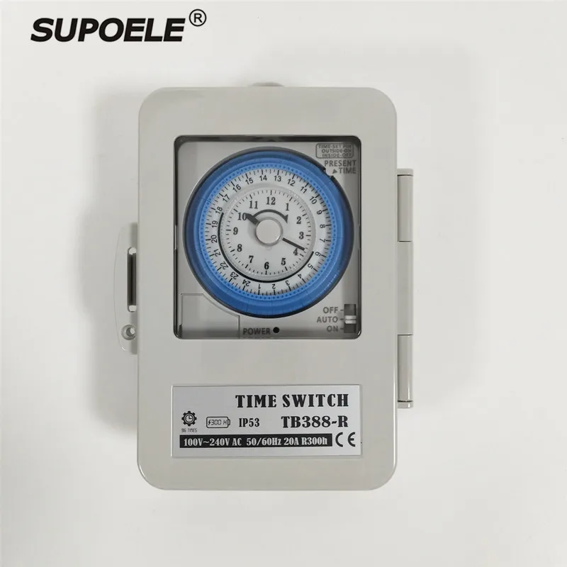 Водонепроницаемый 24 часа в сутки программируемый AC 100 ~ 250V 20A механический таймер